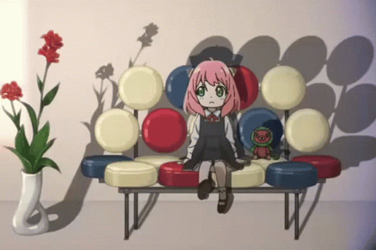 Anya Forger Waiting Swaying Legs GIF