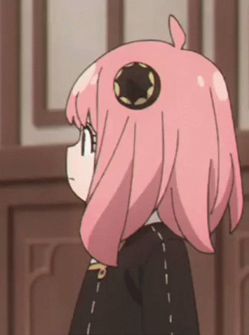 Anya Looking Back Sweet Smile Spy X Family GIF