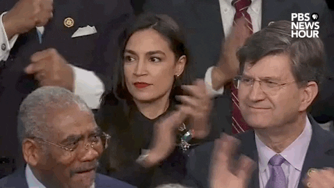 Aoc Democrat Convention Applauding GIF