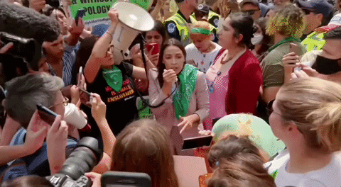 Aoc Speaking On Megaphone GIF