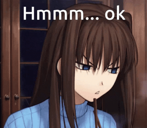 Aoko Aozaki Anime Hmmmm Ok GIF