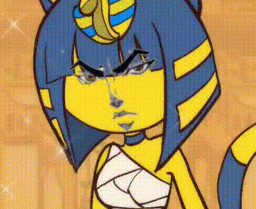 Aparkling Ankha Intense Look Zoom In GIF