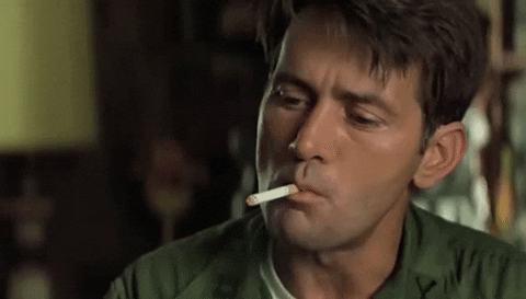 Apocalypse Now Scene Cap Benjamin L Willard Smoking GIF