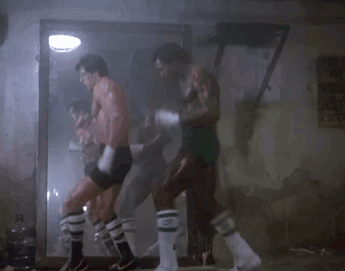 Apollo Creed Rocky Balboa Training Footwork GIF
