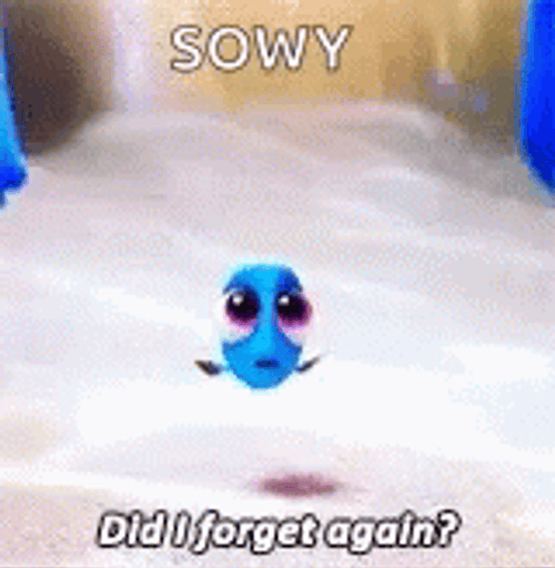 Apologizing Baby Dory  GIF