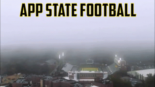 App State Football Stadium in Fog