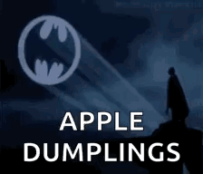 Apple Dumplings Poster With Batman Logo GIF