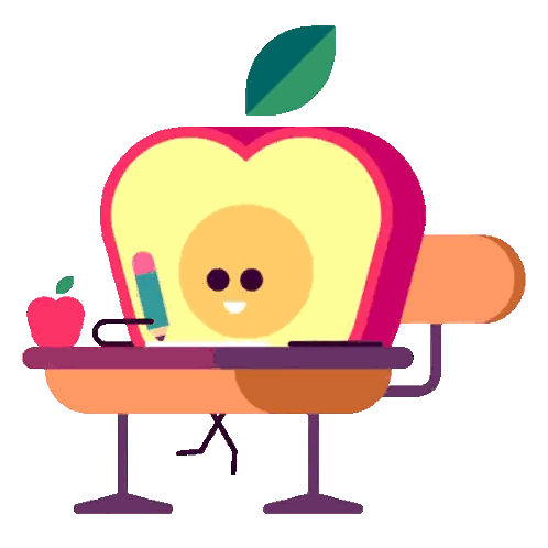 Apple Sitting At Desk With Book
