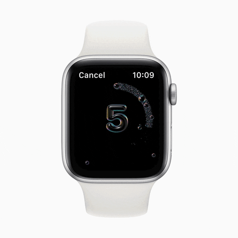 Apple Watch Displaying Countdown GIF