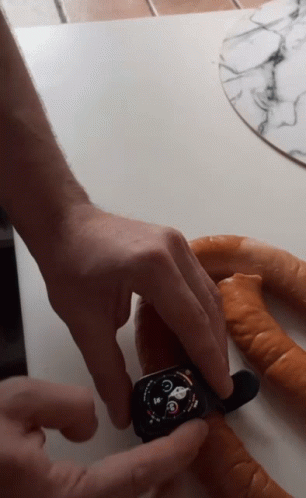 Apple Watch On Sausage GIF