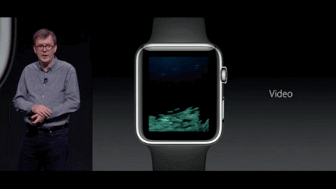 Apple Watch Showing Video Of Fish GIF