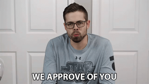 Approve You Agreeing Male Blogger GIF