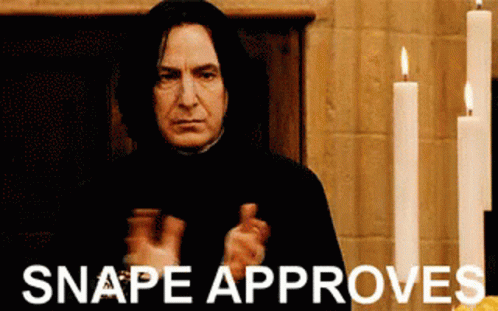 Guy Clap And Snape Approved GIF