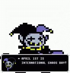 April 1St Is International Chaos Day With A Pixel Art Of A Joker GIF