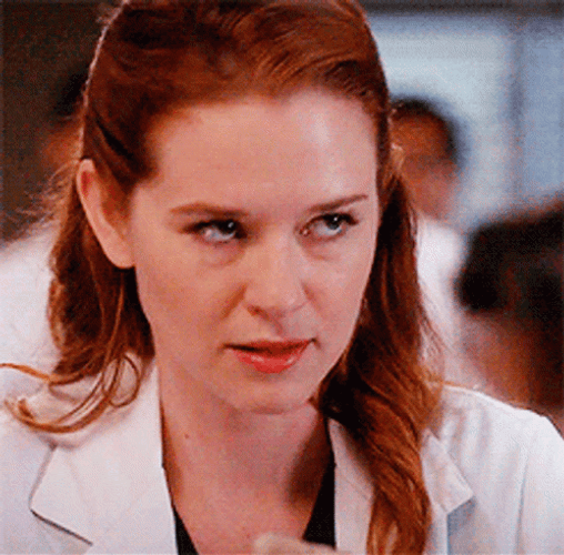 April Kepner Rolls Eyes GIF