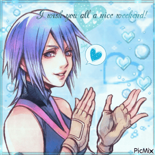 Aqua From Kingdom Hearts Wishing You A Nice Weekend GIF