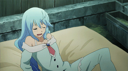 Aqua Just Got Up Bed GIF