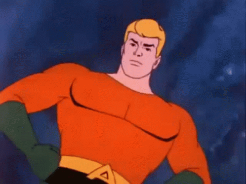Aquaman Animated Superhero Face Zoom GIF