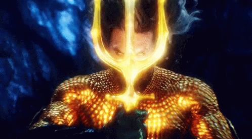 Aquaman Golden Trident Dc Superhero GIF