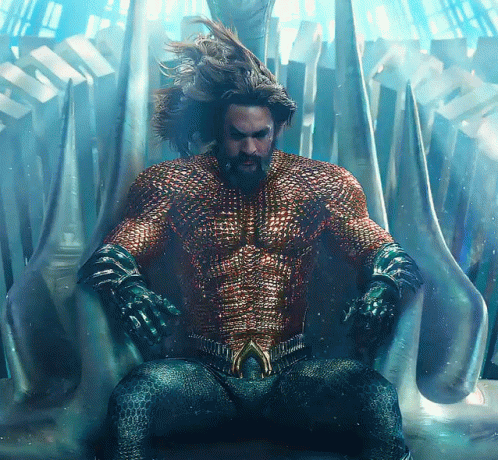 Aquaman Movie Jason Momoa Throne GIF