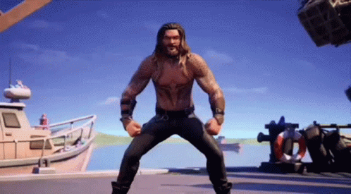 Aquaman Muscle Flex Fortnite Game GIF