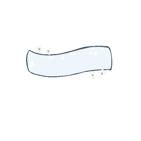 Arabic Writing Sticker Surrounded by White Flowers