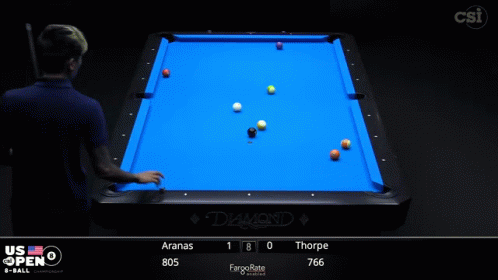Aranas And Thorpe Are Playing Pool In The Us Open E-Ball GIF
