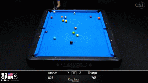 Aranas And Thorpe Are Playing Pool In The Us Open E-Ball GIF