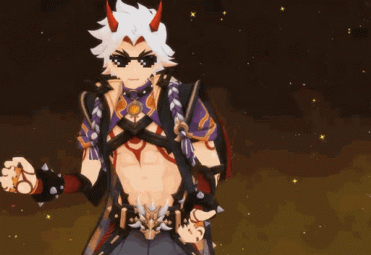 Arataki Itto Dancing Genshin Impact GIF