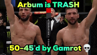 Arbum Is Trash 50-45 'D By Gamrot With A Skull In The Corner GIF