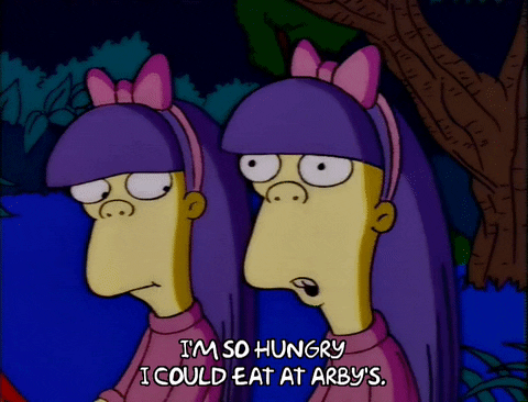 Arbys Hungry Twins Terri Sherri The Simpsons GIF