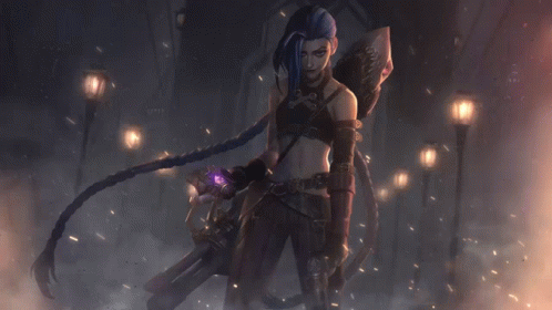 Arcane Jinx Animated Poster Loop GIF