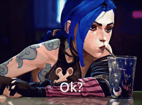 Arcane Jinx Drinking Juice GIF