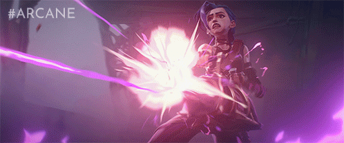Arcane Jinx Firing Anywhere GIF