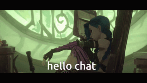 Arcane Jinx Hello Chat GIF