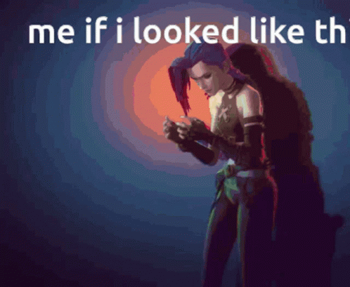 Arcane Jinx Identity Crisis Confused Meme GIF