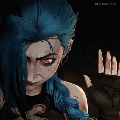 Arcane Jinx League Of Legends Purple Eyes GIF