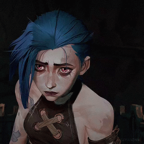 Arcane Jinx Lonely Face GIF