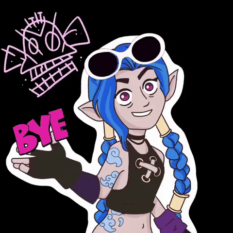 Arcane Jinx Saying Goodbye GIF