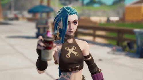 Arcane Jinx Spray Purple Color GIF