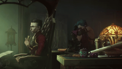 Arcane Jinx Telling Story To Silco GIF