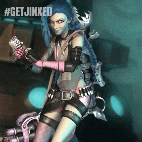 Arcane Jinx Throwing A Grenade GIF