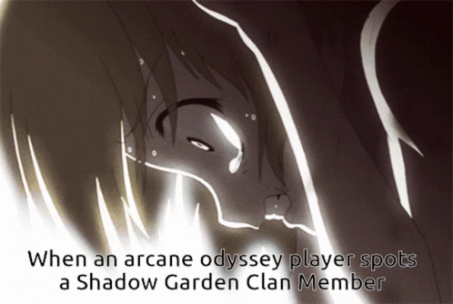 Arcane Odyssey Player Spots Shadow Garden Clan Member