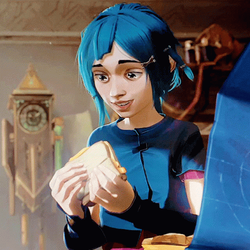 Arcane Powder Jinx Eating Sandwich GIF