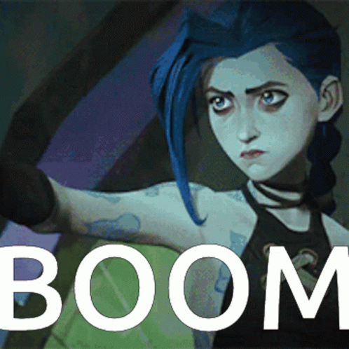 Arcane Powder Jinx Finger Gun Boom GIF