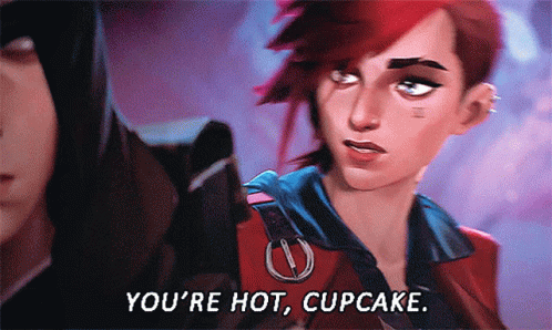Arcane Vi Caitlyn Hot Cupcake GIF