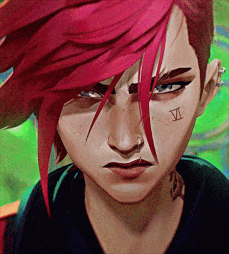 Arcane Vi League Of Legends Side Stare Angry GIF