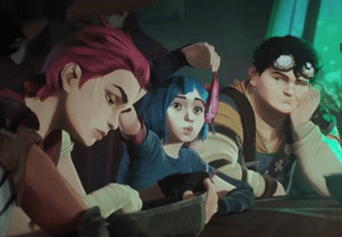 Arcane Vi Powder Playing With Fish GIF