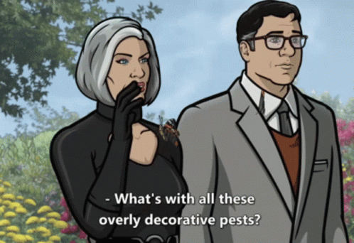 Malory Archer Gets Mad At Butterfly GIF