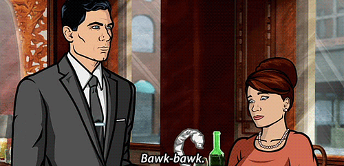 Sterling Archer Giving Paper Duck GIF